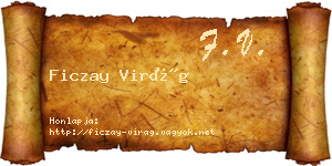 Ficzay Virág névjegykártya